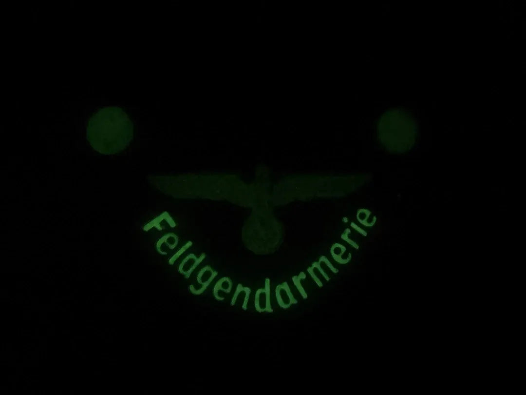 Hausse-col historique de la Feldgendarmerie d'époque Allemagne Ww2 Guerre