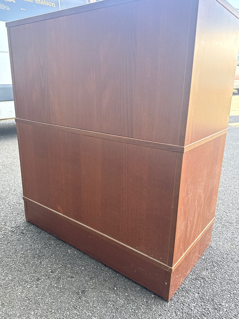 Meuble de rangement marron – Ikea Effektiv – Rangement – Caisson bois bicolore bureau