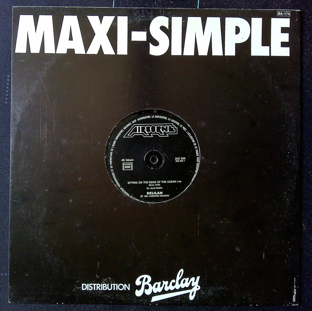 Vinyle Maxi 45t – Delilah – Musique – Pressage original 1981
