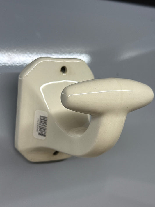 Patère – Céramique – Accessoires de salle de bain – Vintage blanc crème