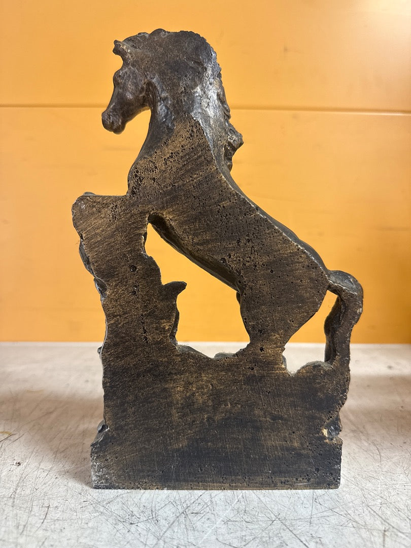 Statuette – Roffeno – Décoration – Cheval cabré noir métal
