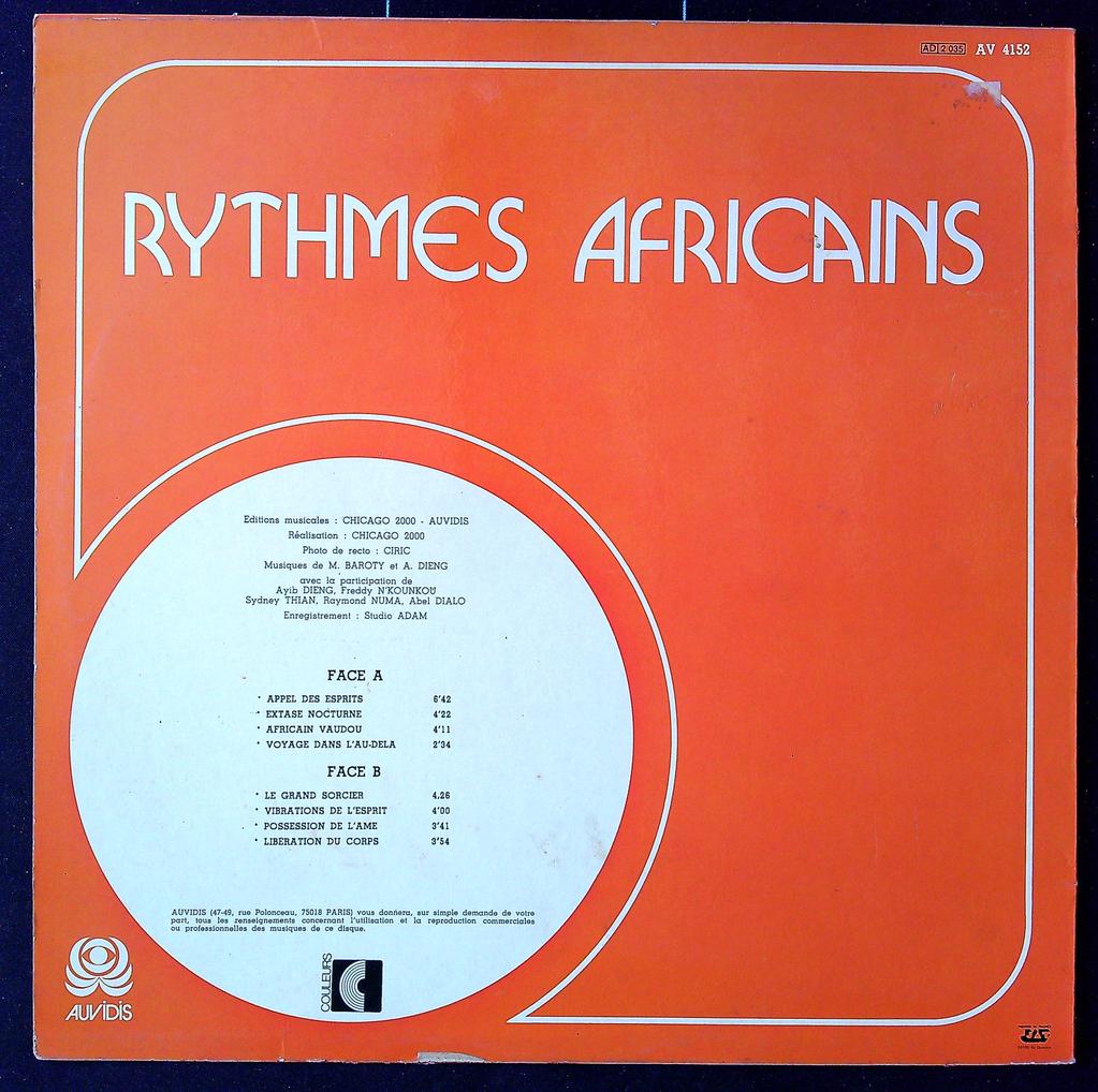 Vinyle – Rythmes Africains Auvidis – Musique – Percussions