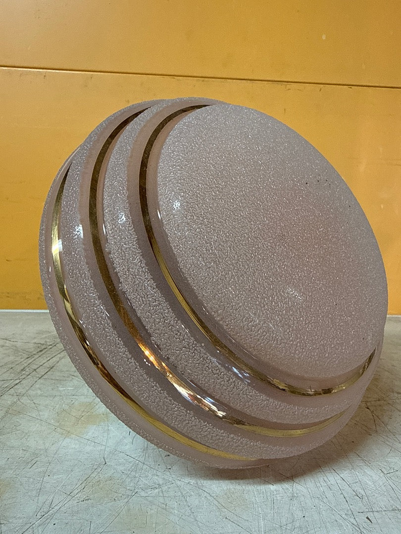 Lampe vintage – Plafonnier art déco en verre et métal