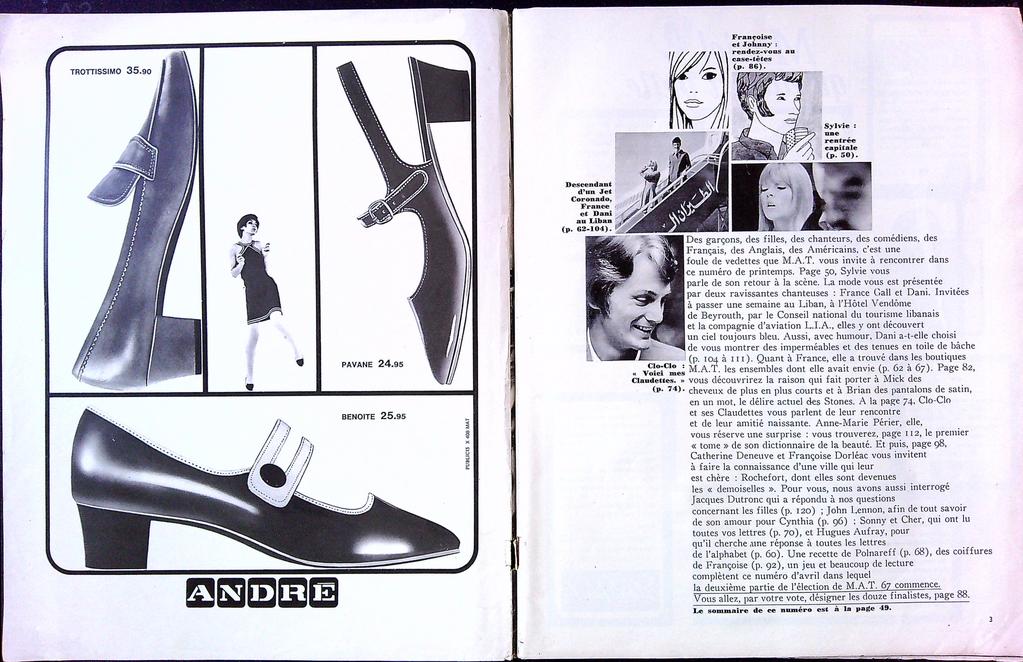Magazine – Mademoiselle Âge Tendre Avril 1967 – Presse – Vintage
