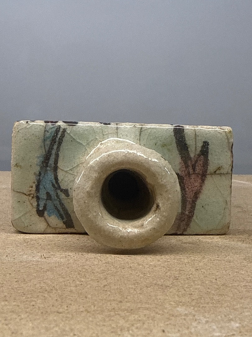 Bouteille – Céramique – Déco – Motif Oiseau Et Fleurs