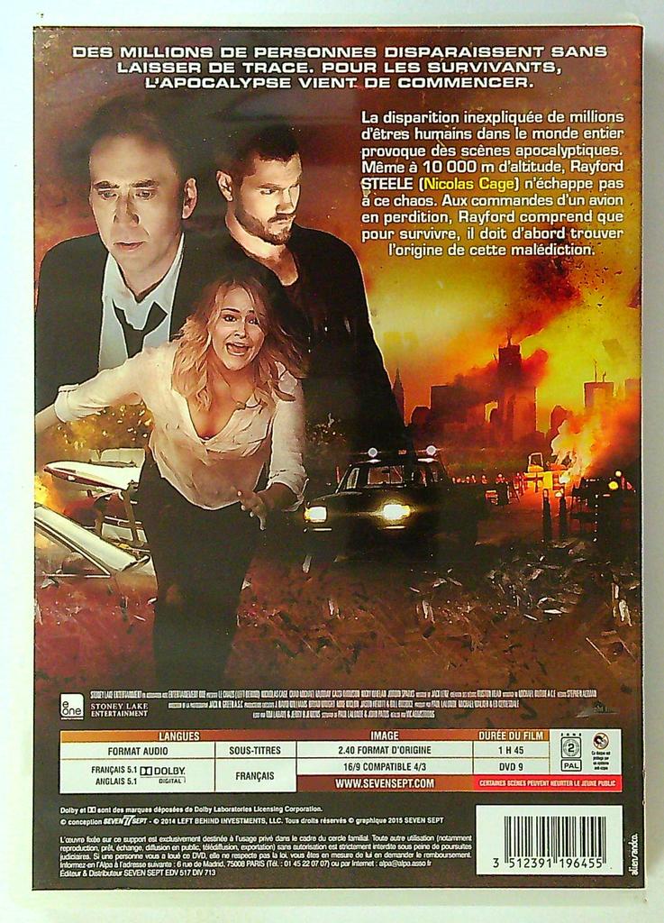 Dvd Le Chaos Les Survivants de l'apocalypse Nicolas Cage
