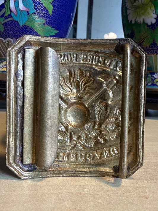 Boucle De Ceinture – Sapeurs Pompiers – Accessoire – Métal Doré Dévoûment