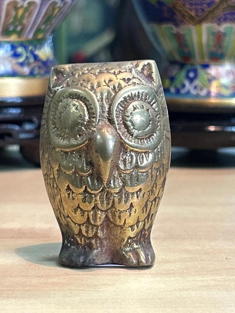 Statuette Chouette / Hibou en Laiton