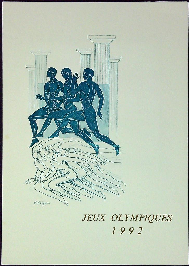 Jeux Olympiques 1992 Enveloppe Dépliant Timbre 1er jour Encart Fdc Yvert et Tellier