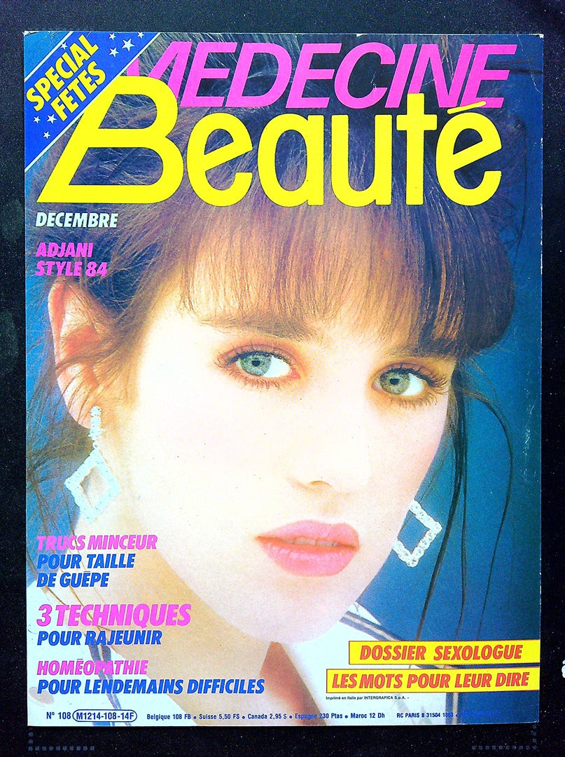 Affiche de Kiosque Plv Promo Magazine Médecine Beauté n°108 Isabelle Adjani 1984