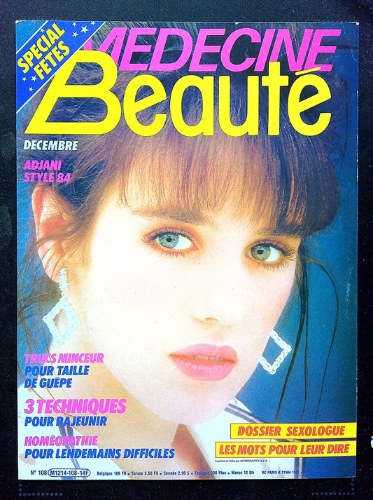 Affiche de Kiosque Plv Promo Magazine Médecine Beauté n°108 Isabelle Adjani 1984