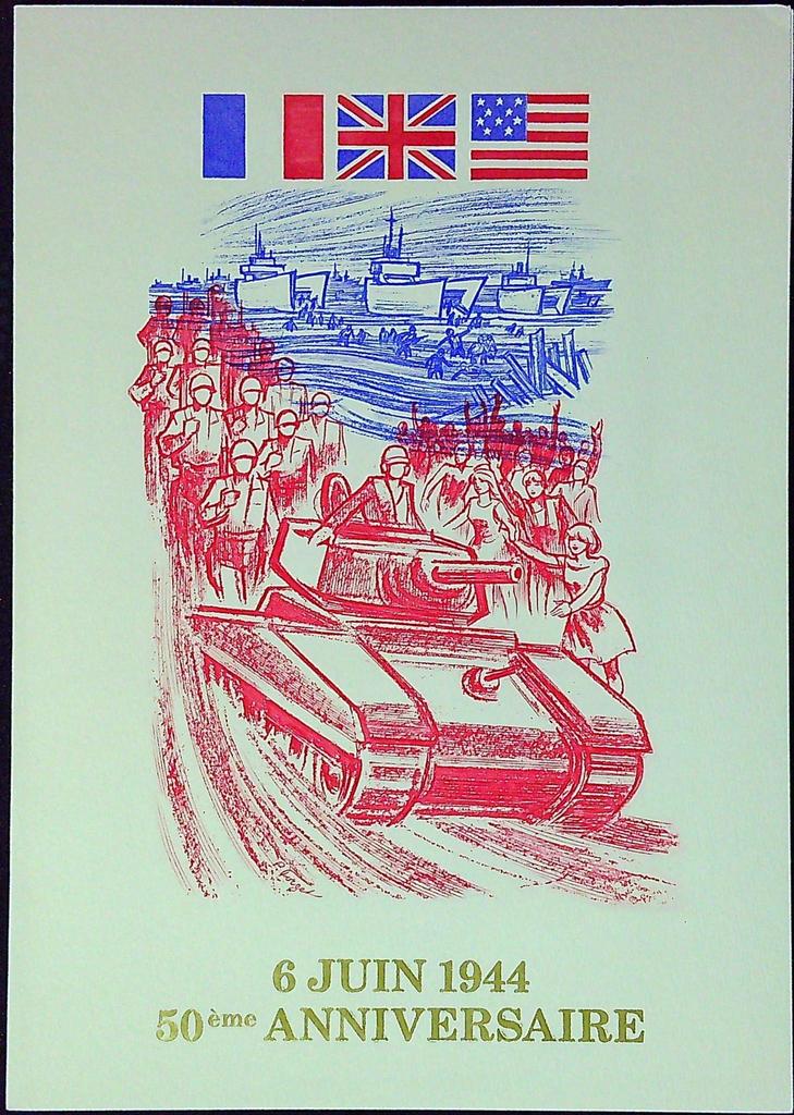 6 Juin 1944 Ww2 Enveloppe Dépliant Timbre 1er jour Encart Fdc Yvert et Tellier