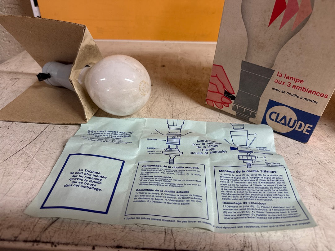 Trilampe – Claude – Luminaire – Ampoule trois ambiances vintage