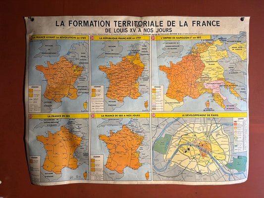 Carte scolaire – Editions M.d.i. – Décoration – Vintage 1962