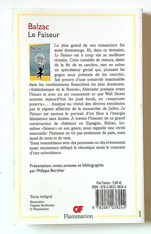 Livre Le Faiseur Balzac Gf Flammarion