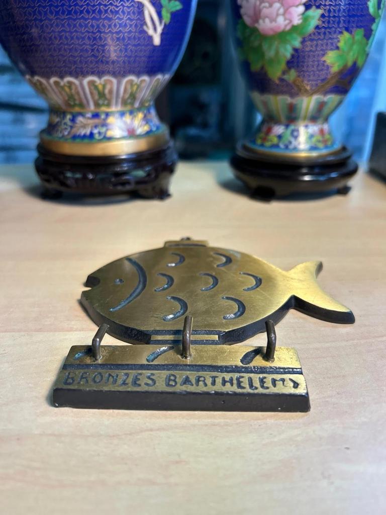 Support pour Clés en Bronze Barthelemy représentant un poisson