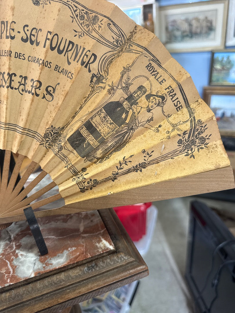 Éventail – Fournier-demars – Objet de décoration – Publicitaire ancien liqueur Ganne