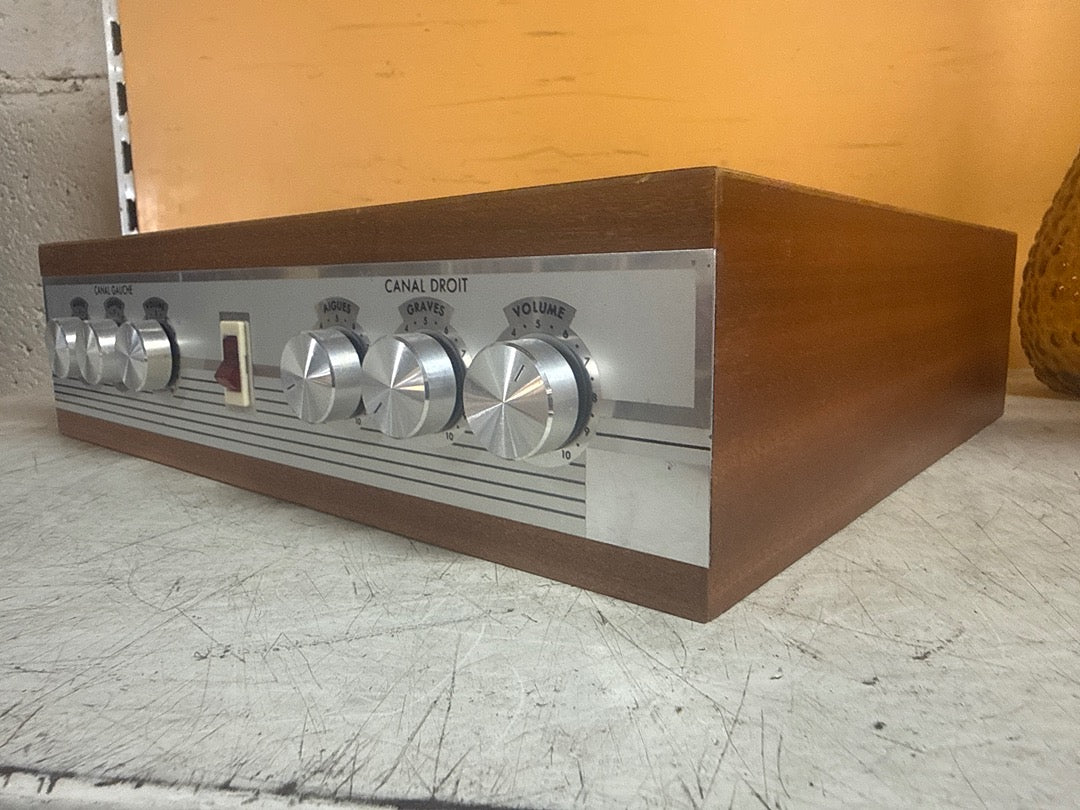 Amplificateur Vintage – Sans Marque – Hifi de salon – Bois et aluminium