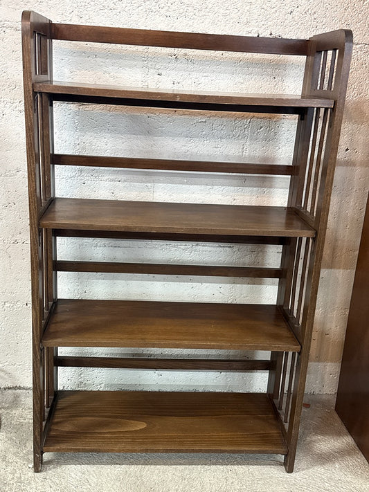 Étagère pliante vintage bois marron – 4 niveaux