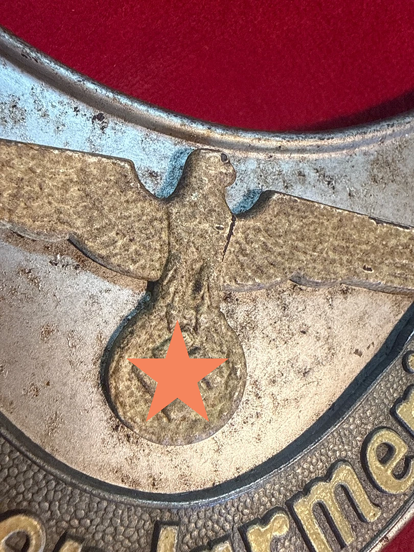 Hausse-col historique de la Feldgendarmerie d'époque Allemagne Ww2 Guerre