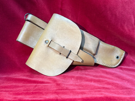 Holster cuir beige vintage militaire