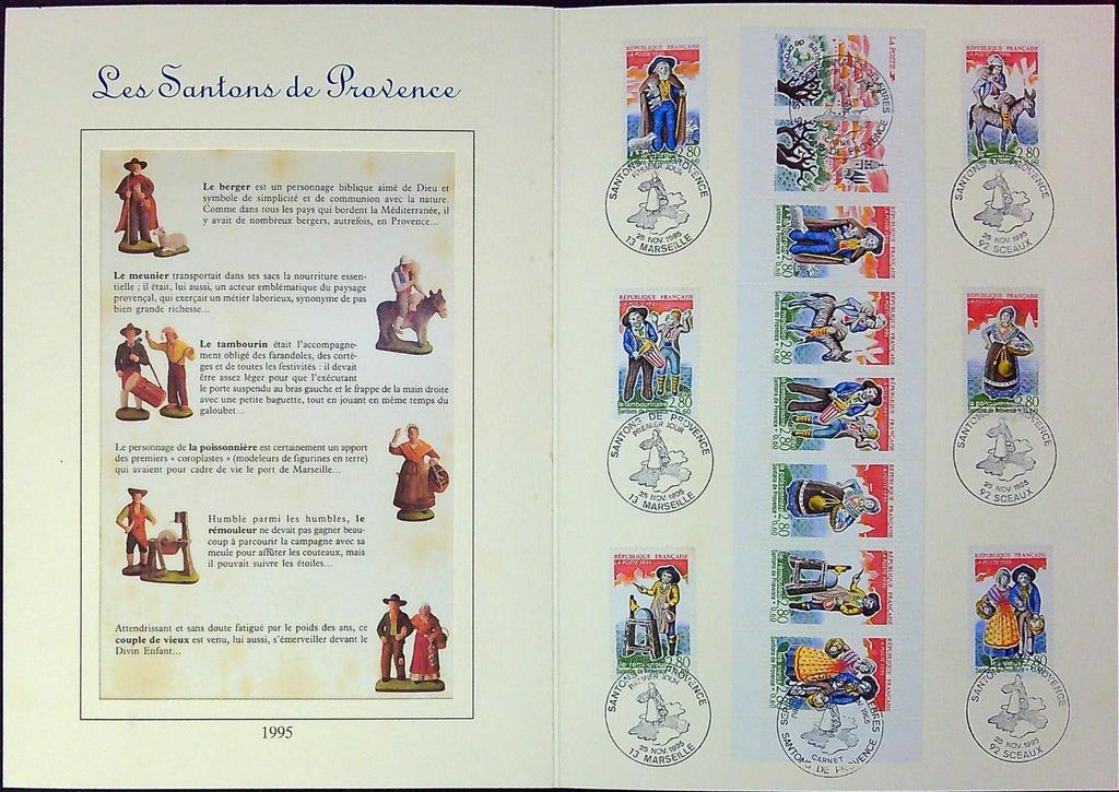 Santons De Provence Enveloppe Dépliant Timbre 1er jour Encart Fdc Yvert et Tellier