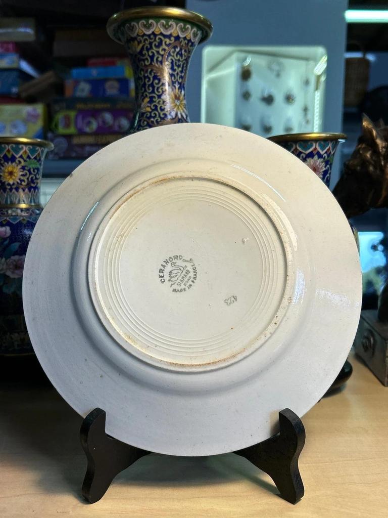 Ensemble de 7 Assiettes Ceranord Céramique du nord St Amand Made in France