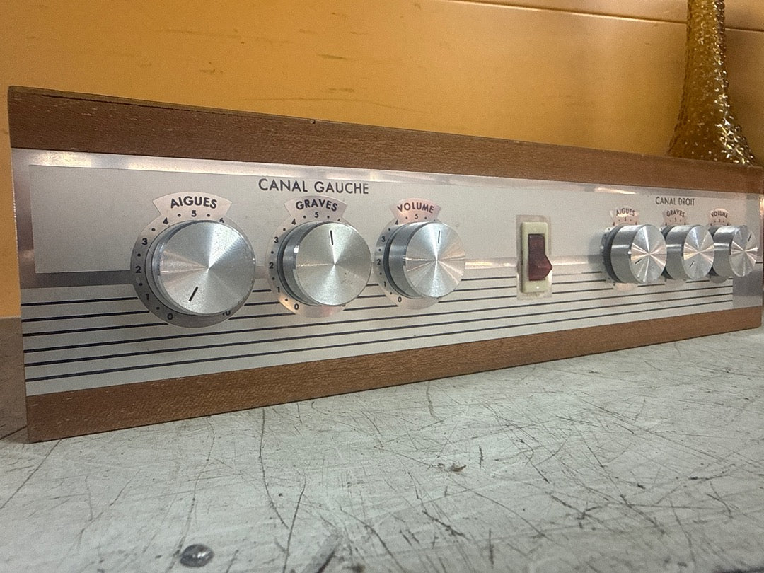 Amplificateur Vintage – Sans Marque – Hifi de salon – Bois et aluminium