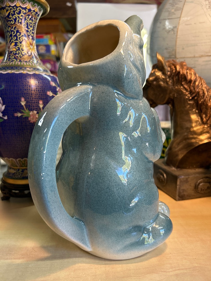Pichet Barbotine Éléphant Vintage