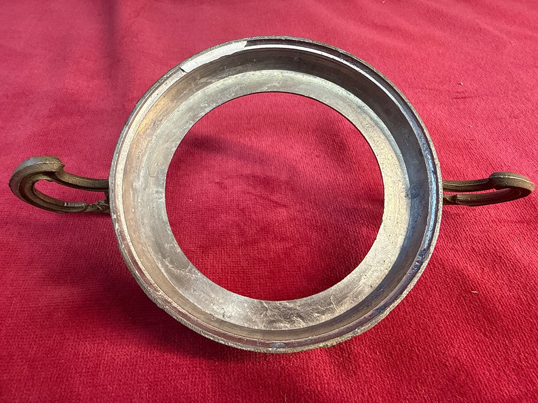 Bonbonnière art nouveau verre givré et métal