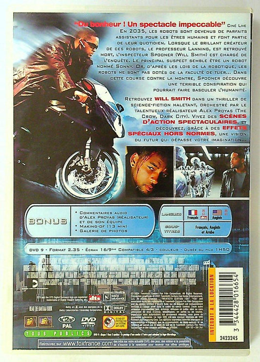 Dvd I, Robot avec Will Smith science-fiction