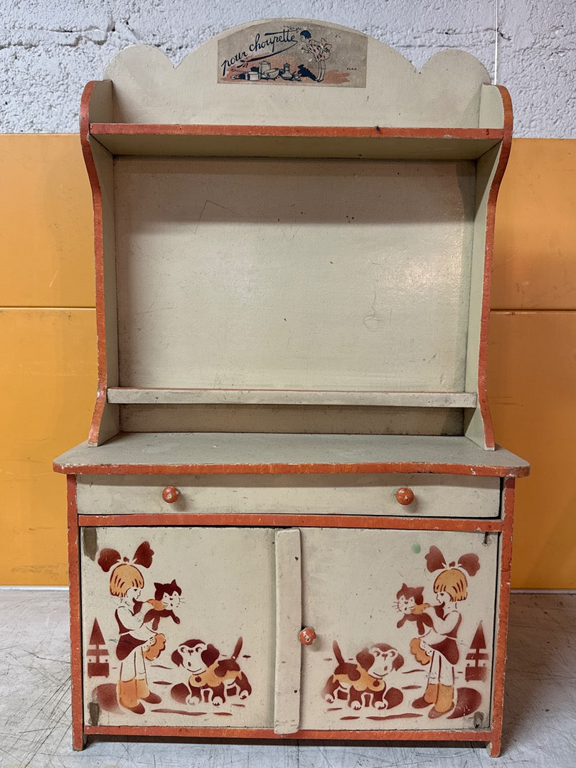 Meuble jouet Pour Choupette – Vaisselier en bois