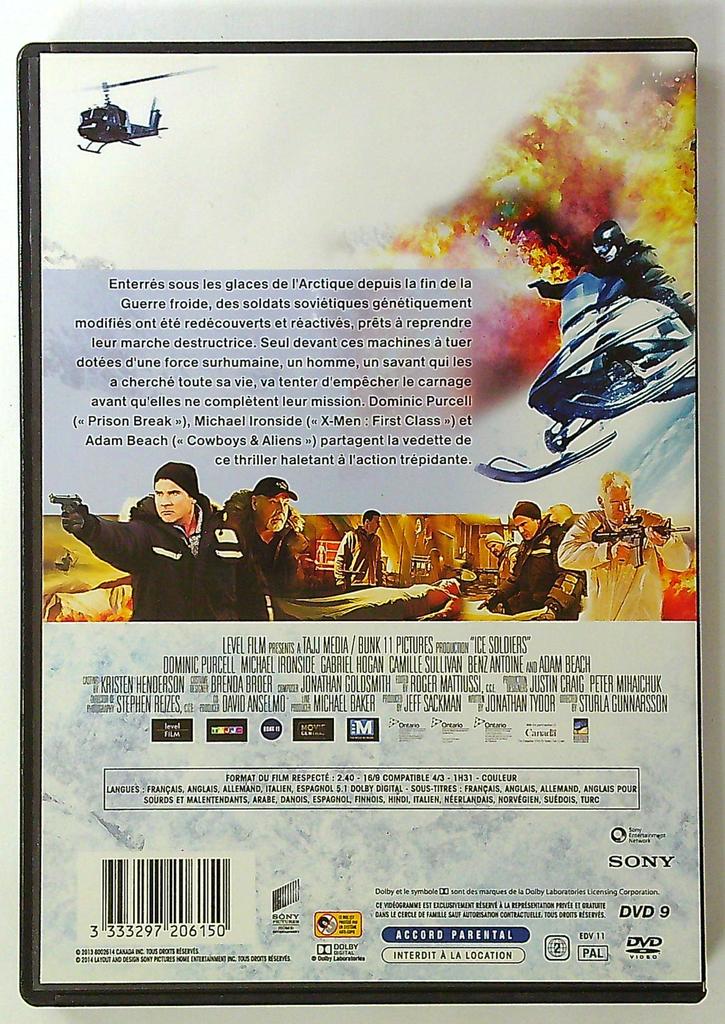 Dvd Ice Soldiers avec Dominic Purcell et Michael Ironside