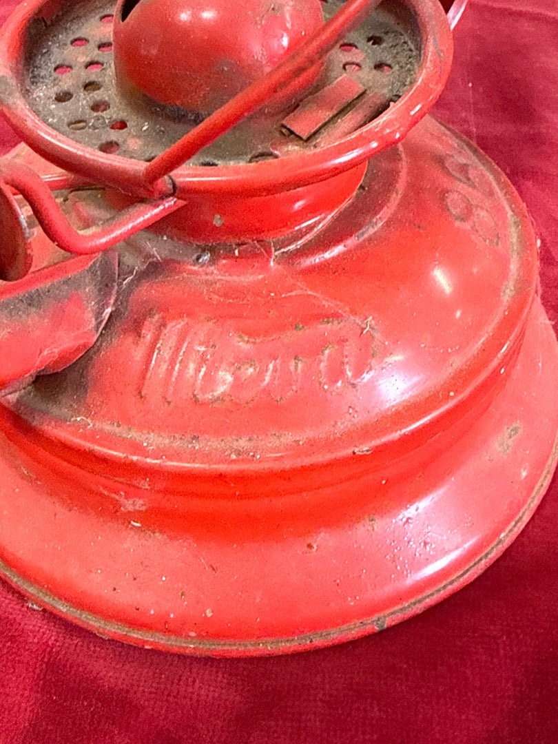Lanterne tempête – Meva 864 – Luminaire – Vintage métal rouge