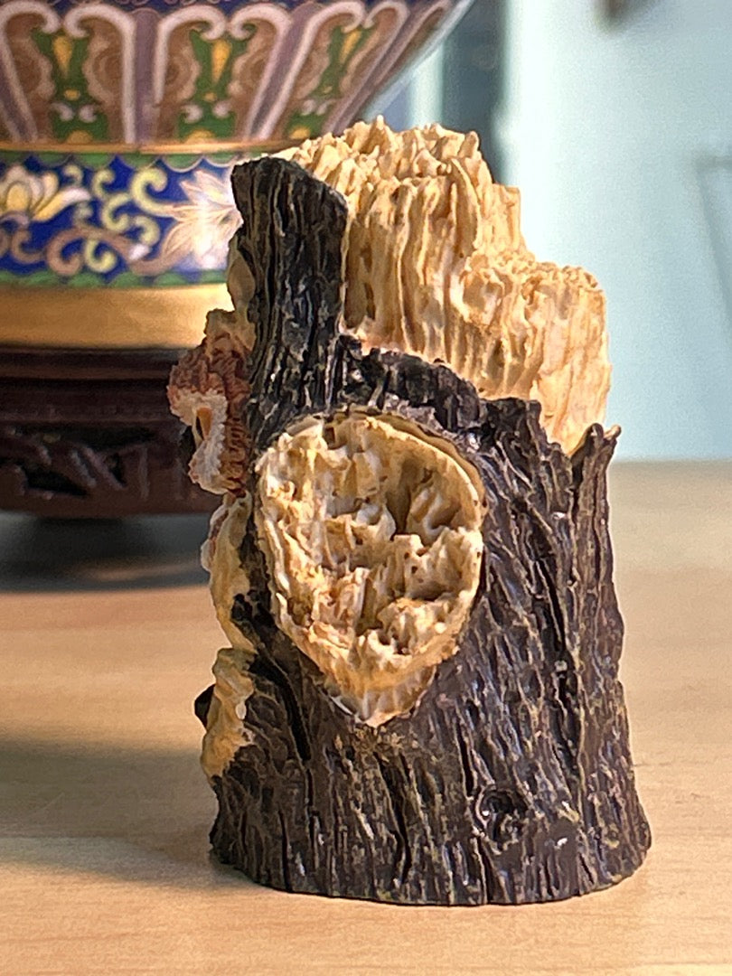 Figurine Chouette / Hibou Dans Son Tronc