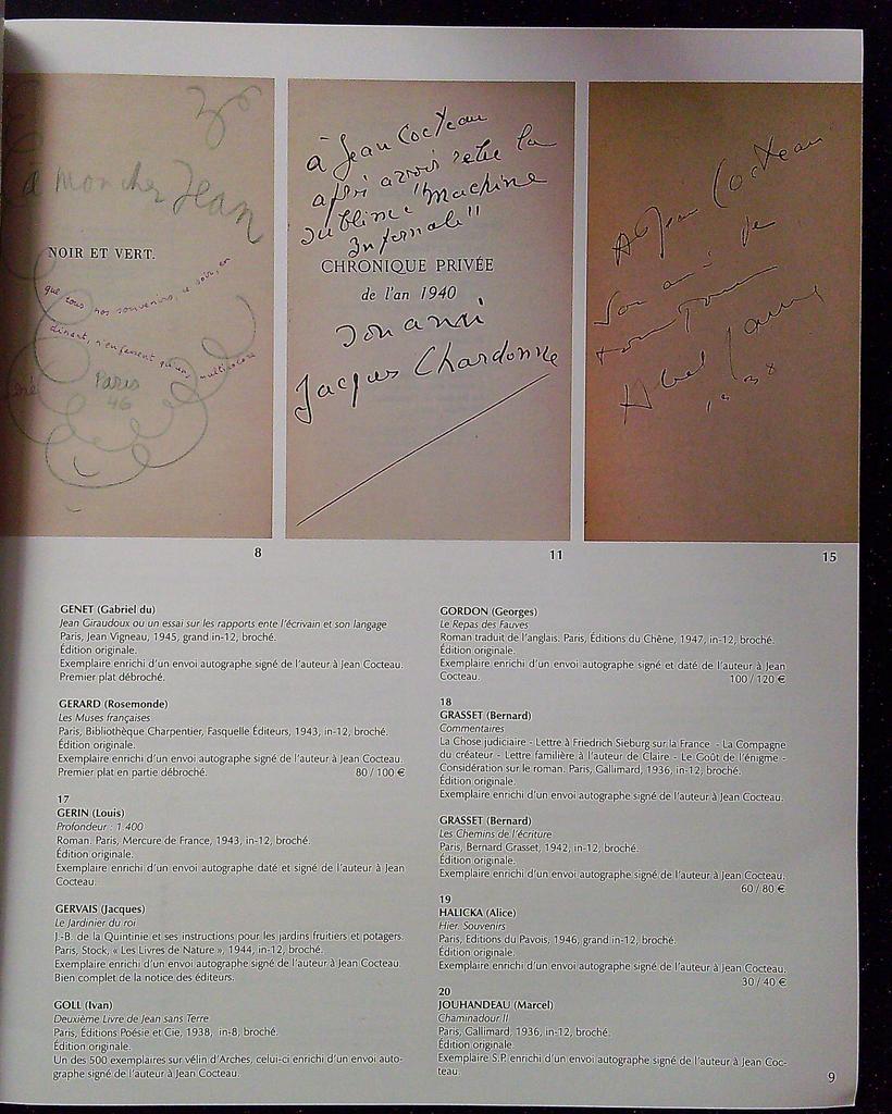 Catalogue – Fraysse & Associés – Livre – Jean Marais