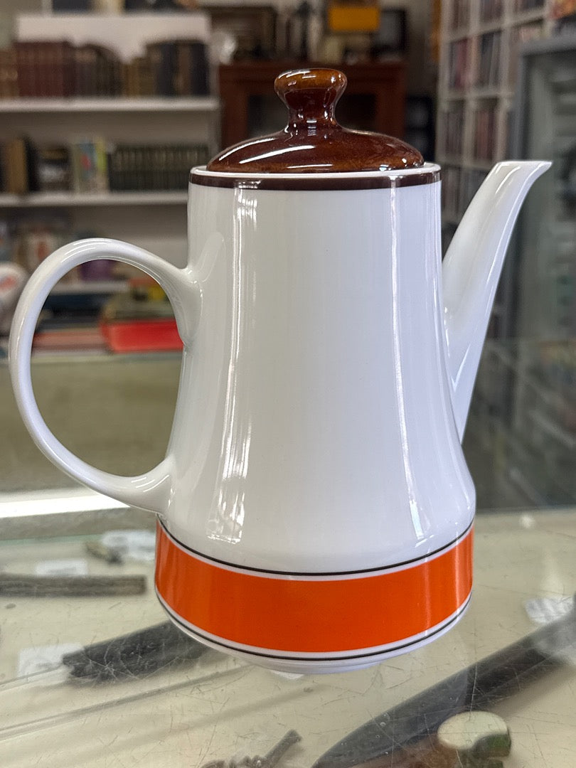 Cafetière – Melitta – Vaisselle – Vintage orange et blanche