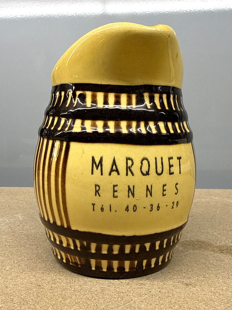 Pichet – Marquet Rennes – Carafe – Céramique tonneau jaune