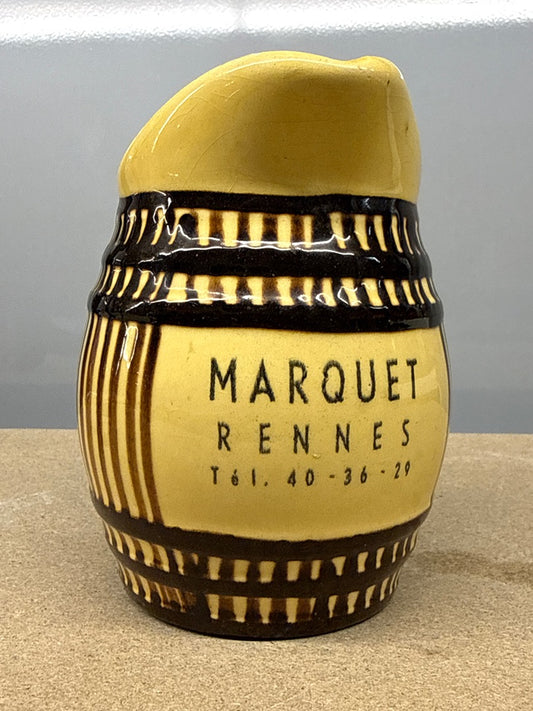 Pichet – Marquet Rennes – Carafe – Céramique tonneau jaune