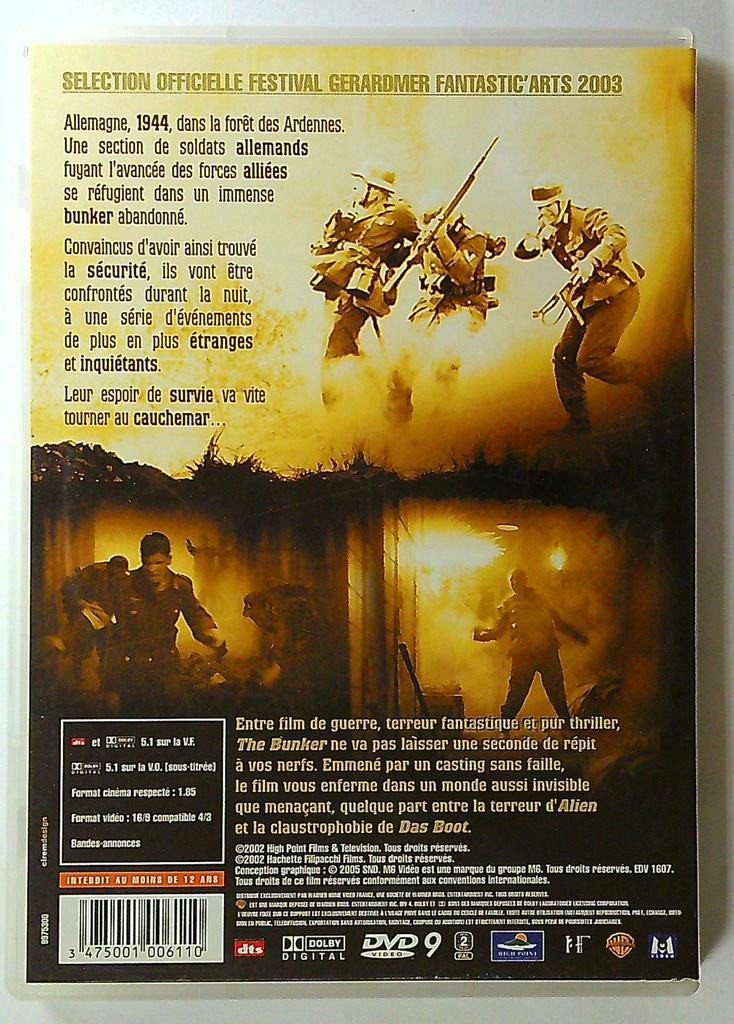 The Bunker dvd film horreur guerre fantastique