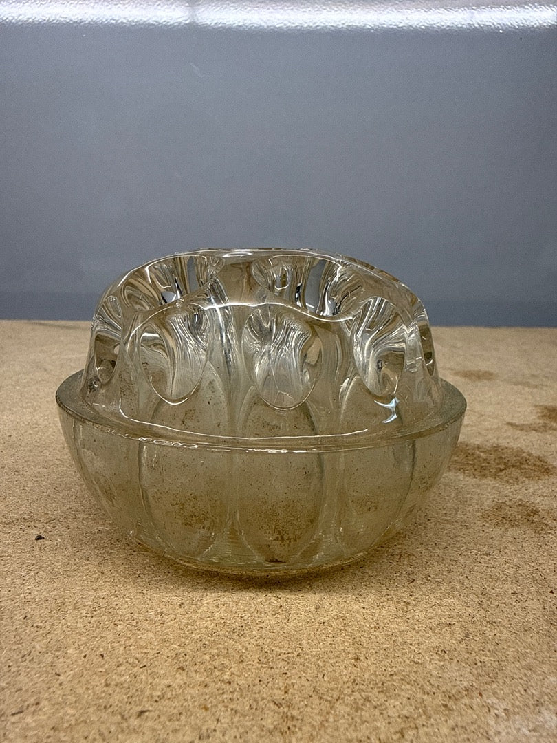 Pique-fleurs – Portieux – Décoration – En verre transparent ancien