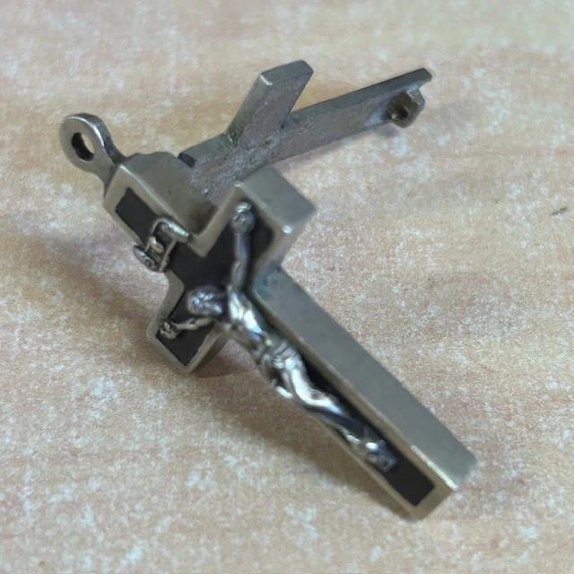 Reliquaire Croix, Crucifix en argent P.p Trappisti