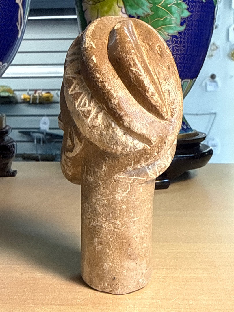 Buste sculpté – Art africain – Décoration – Pierre de stéatite