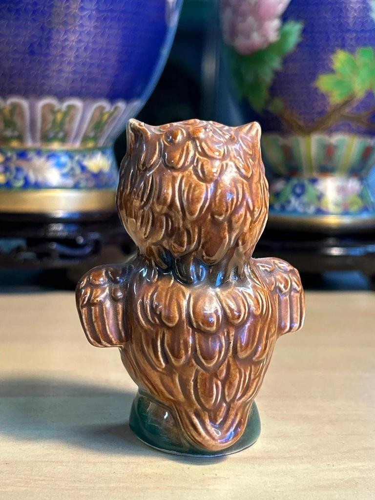 Statuette sculpté Chouette / Hibou vintage porcelaine Goebel Hummel