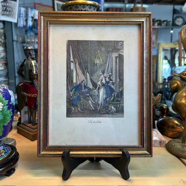 Tableau Gravure La Toilette Scène D' Intérieur