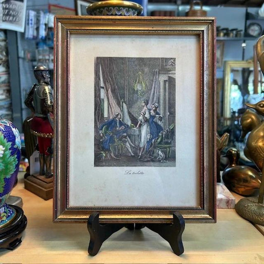 Tableau Gravure La Toilette Scène D' Intérieur