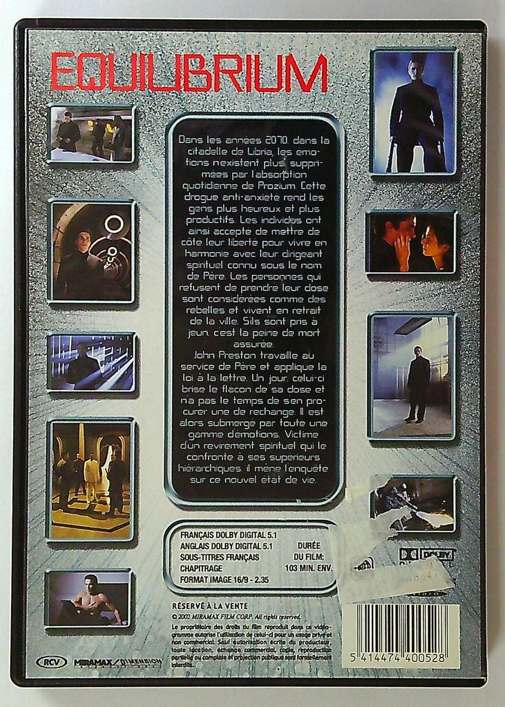 Dvd Equilibrium Christian Bale Miramax