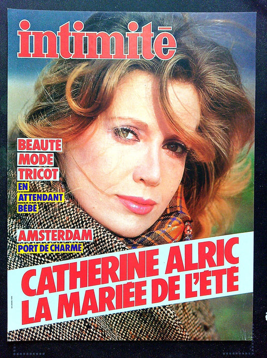 Affiche de Kiosque Plv Promo Magazine Intimité Catherine Alric vintage