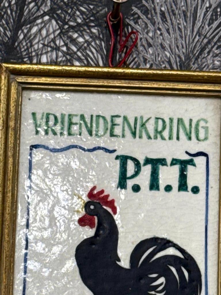 Cadre faïence Ptt Vriendenkring belge Belgique Cérabe
