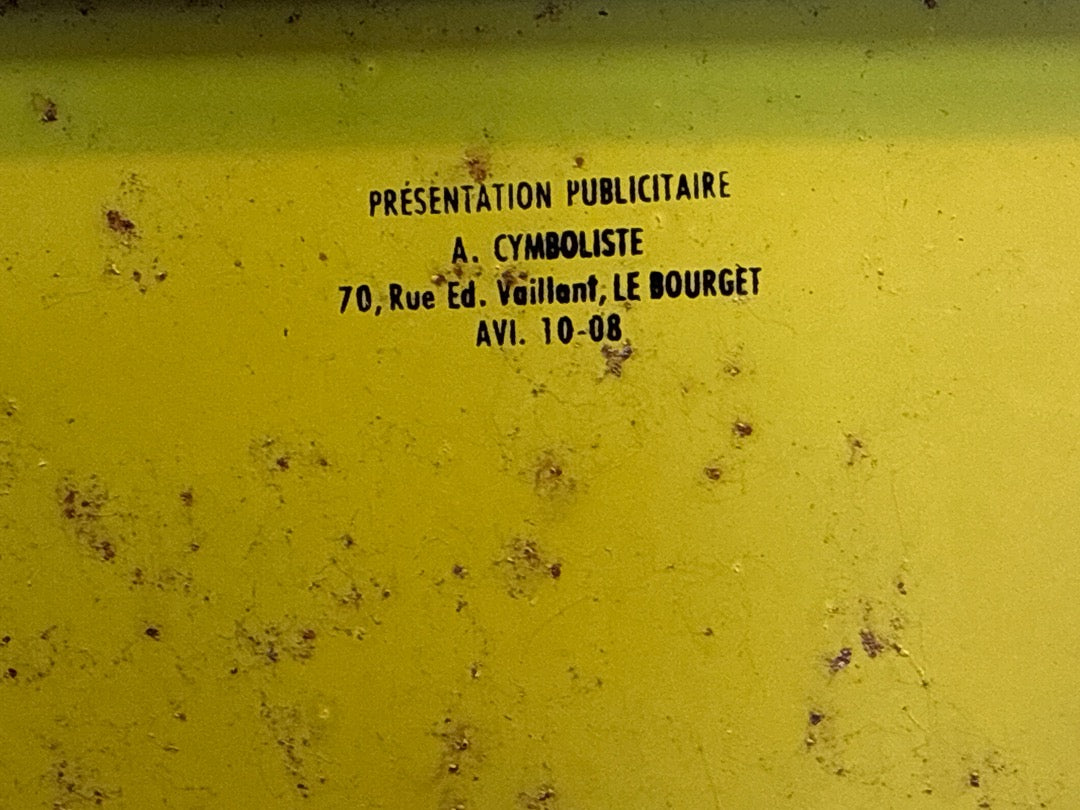 Plaque metal publicitaire La Semeuse jaune